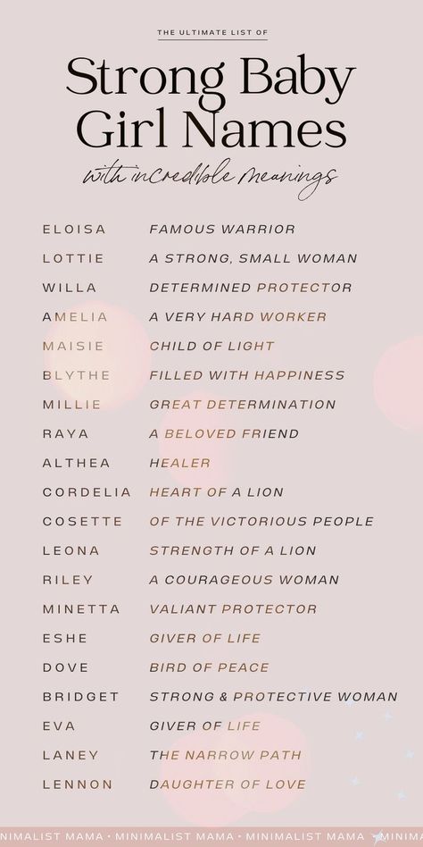 Searching for the prettiest strong baby girl names for your little one in 2023? These are the unique baby names (with meanings) that I'm totally obsessed with! Girl Names, Bebe, M Girl Names, Nama, Kata-kata, Unique Girl Names, Girl Names With Meaning, Cute Names