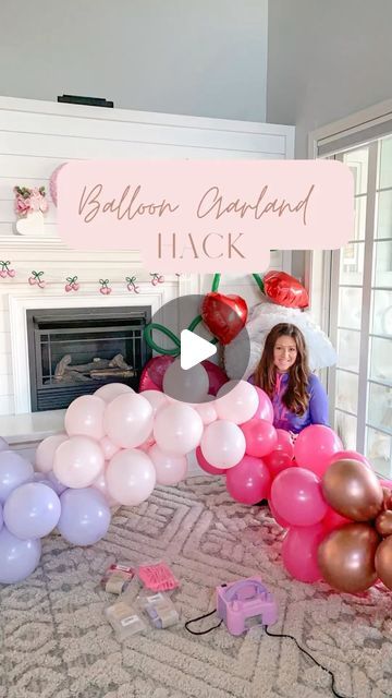 beautifulinspire.co on February 7, 2024: "Want to know a Balloon Garland Hack??? 🎈 🎀 Comment “balloon garland” for the links!! Follow along as I share some balloon garla...". Balloon Arch Using Strip, Balloon Arch With Ribbon, Outside Balloon Garland, How To Tie A Balloon Garland, How To Make Balloon Garland Easy, Hallway Balloon Decorations, Balloon Streamer Backdrop, How To Assemble Balloon Garland, Make Your Own Balloon Arch
