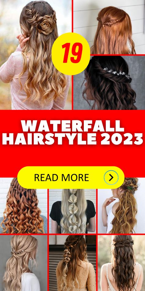 Get ready to make a splash with water fall hairstyles for 2023. Whether you're heading to the beach or simply want to add a touch of whimsy to your look, these braided styles are perfect for women of all ages. Embrace the magic of the water and let your hair reflect your vibrant spirit. Hair Styles, Ideas, Plait Styles, Waterfall Hairstyle, Great Hairstyles, Fish Tail Braid, Waterfall Braid, Braid Styles, Hair To One Side