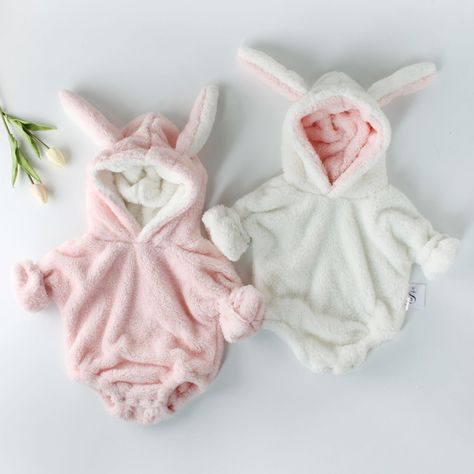 Bunny Ear Hoodie, Bunny Onesie, Winter Newborn, Toddler Jumpsuit, Toddler Romper, Baby Jumpsuit, Baby Long Sleeve, Baby Outfits