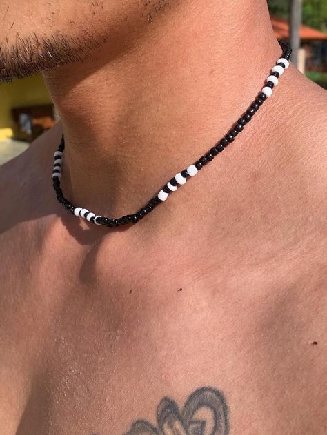 Beaded Jewellery, Collares Para Hombre, Bracelets For Men, Mens Beaded Necklaces, Beaded Jewelry Necklaces, Beaded Jewelry, Necklace Men Diy, Bracelet Designs, Necklaces For Men