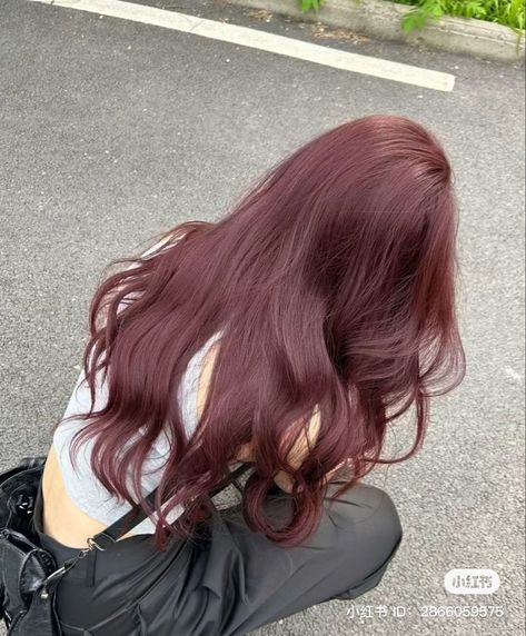 Red Hair, Red Hair Tan Skin, Red Hair Korean, Red Brown Hair Color, Brown Hair Colors, Light Hair Colors, Red Hair Inspo, Cherry Brown Hair, Light Burgundy Hair