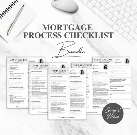 Mortgage Checklists for the entire loan process from pre-approval to closing. 100% editable with Canva, change fonts, colors, and content. | Mortgage marketing, Mortgage guides, mortgage loan officer marketing, mortgage social media, mortgage broker social media, mortgage broker marketing, mortgage broker life, loan officer life, mortgages, non-qm loans, loan officer social media, loan officer marketing, Ideas, Real, Tips, Pre, Work, Life, Mortage, Business, Templates