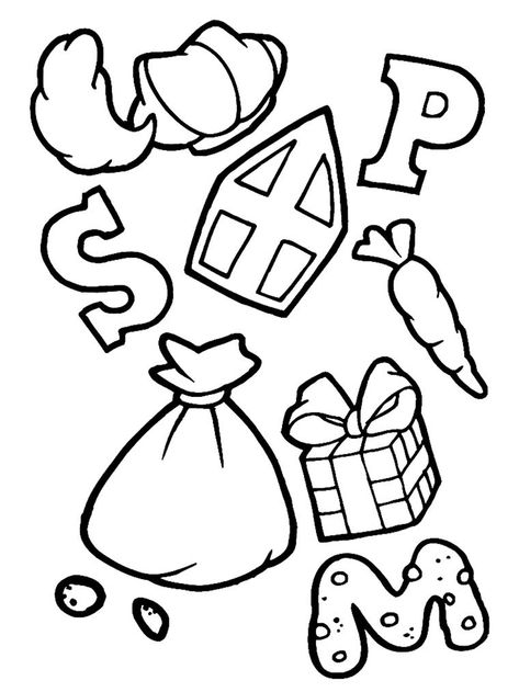 Kleurplaten voor Sinterklaas | Print hier gratis de leukste Sinterklaas kleurplaten uit! Doodles, Colouring Pages, Illustrators, Kerst, Knutselen, Kinder, Weihnachten, Illustrations, Sinterklaas