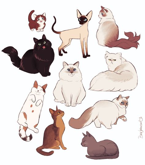 Drawing Tutorials, Cartoon Cat Drawing, Cats Art Drawing, Cat Anatomy, Cat Sketch, Dessins Sympas, Cat Character, Animal Sketches, Cute Animal Drawings