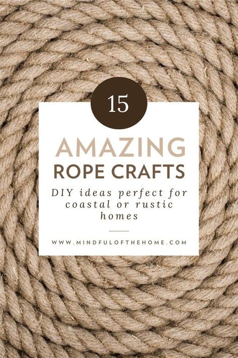 Upcycling, Diy, Diy Crafts For Home Decor, Diy Crafts To Sell, Rope Diy Projects, Diy Dollar Store Crafts Projects, Diy Rope Design, Diy Home Crafts, Rope Basket