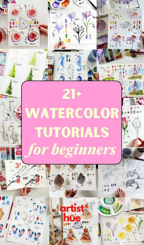 How to paint in watercolor | How to draw for beginners | Watercolor tutorials easy step by step #watercolor #howtopaint Doodles, Diy, Crafts, Doodle, Step By Step Watercolor, Watercolor Tutorial Beginner, Easy Watercolor, Beginning Watercolor Tutorials, Watercolor Techniques Tutorial