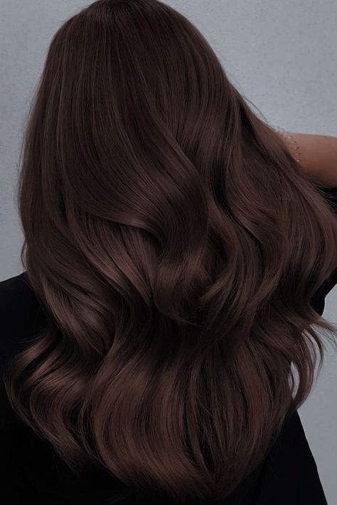 Dark chocolate is a warm brown with hints of red. It's a versatile shade that complements many complexions. Short Hair Styles, Ombre, Gaya Rambut, Rambut Dan Kecantikan, Haar, Blond, Beautiful Brown Hair, Hair Ideas, Hair Looks