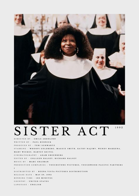 minimalist Sister Act poster by @marinstoodles Posters, Sisters, Portrait, Fandom, Films, Musicals, Theatre, Chick Flicks, Sister Act