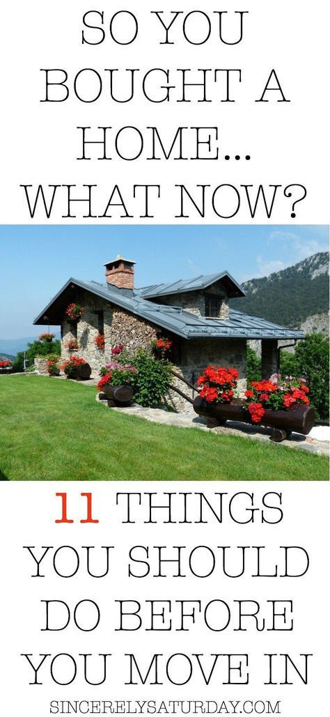 Tips for new homeowners. Ultimate guide for new homeowners. Things you need to do before moving into a new house. Tips and tricks for new homeowners. What you should do after buying a house. #home #newhome #tips #hometips #flood #fire #homesafety Organisation, Ideas, Inspiration, Trips, Buying A New Home, Buying A Home, Buying Your First Home, Home Ownership, Home Buying Tips