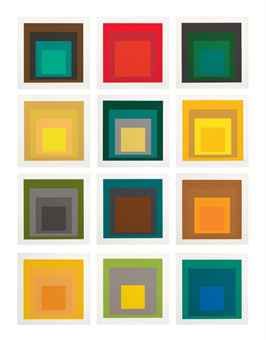 SP (Homage to the Square), Editions Domberger, Stuttgart, 1967 (Denilowitz 175) Alphonse Mucha, Stuttgart, Bauhaus, Op Art, Joseph Albers, Color Theory Art, Henri Rousseau, Josef Albers, Modern Color Palette