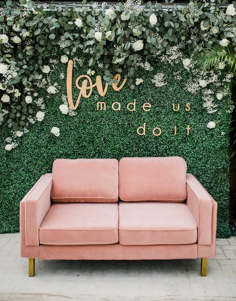 A photo backdrop to remember! Pink Velvet Sofa, Green Backdrop, White roses, gold letters, Key West Wedding,Key West Beach Wedding, Key West wedding planner, Key West wedding decor, Key West wedding venue, Key West wedding location, Key West wedding photographer, Key West wedding photographer, Key West Beach Photography, Key West tourist attractions, Key West engagement, Key West wedding Photography, Key West furniture rentals Key West Florida, Wedding Decor, Key West Wedding Venue, Key West Wedding, Beach Wedding, Key West Beach Wedding, Photo Backdrop, West Wedding, Wedding Locations