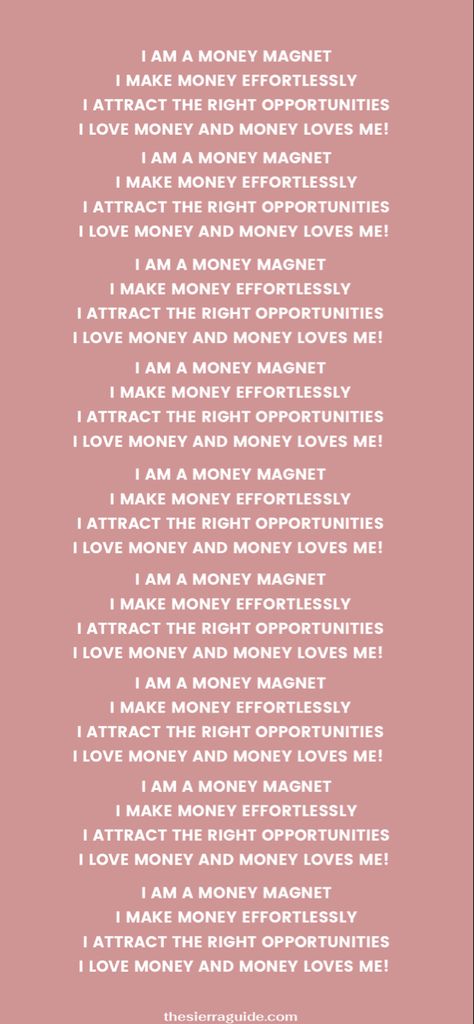 Manifest more money with this money affirmation! Practicing daily affirmations is great. Save this as your iphone wallpaper for the constant reminder! Motivation, Affirmations For Money, Self Love Affirmations, Money Affirmations, Positive Self Affirmations, Manifesting Money, Wealth Affirmations, Love Affirmations, Positive Affirmations Quotes