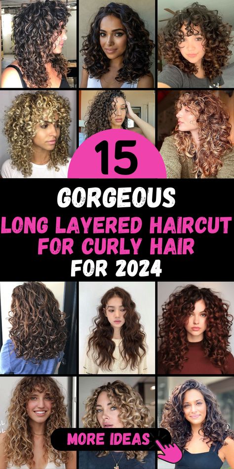 Explore the world of long layered haircut ideas for curly hair in 2024 with our handpicked selection. We understand that every curl is unique, and our collection reflects that diversity. From face-framing layers that accentuate your curls' natural beauty to curly bangs that add a touch of playfulness, our selection is designed to cater to your individual style. Layered Haircuts, Medium Length Hair Styles, Long Layered Haircuts, Medium Length Curly Haircuts, Medium Length Curly Hair, Long Curly Layers, Haircuts For Curly Hair, Medium Length Hair Cuts, Long Layered Curly Haircuts