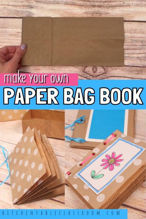 Paper Crafts, Diy Crafts, Diy For Kids, Crafts, Origami, Diy, Paper Bag Books, Paper Bag Crafts, Paper Bag