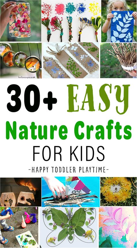 30+ Stunning Nature Crafts for Kids - HAPPY TODDLER PLAYTIME Ideas, Montessori, Pre K, Diy, Kids Nature Crafts, Kids Garden Crafts, Nature Crafts Kids, Garden Crafts For Kids, Kids Nature Activities