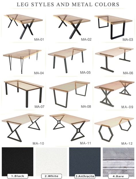 This dining table leg is made of sturdy steel materialYou can use it for solid wood tabletop safetyIt can support around 400-450 lbsYou can choose a leg number from the dropdown menuMaterial InformationMetal legs are made of steelFinish of metal legs is powder-coated paint(You can see color options in the gallery and message to us🎯We share the final pictures for your confirmation after productionThusyou can avoid negative surprises and enjoy your shopping. Table Wood And Metal, Iron Legs For Dining Table, Steel Legs Dining Table, Live Edge Dining Table Metal Base, Iron And Wood Dining Table, Wood Table Leg Design, Dining Table Leg Design Woods, Tables With Metal Legs, Black Dining Table Wood