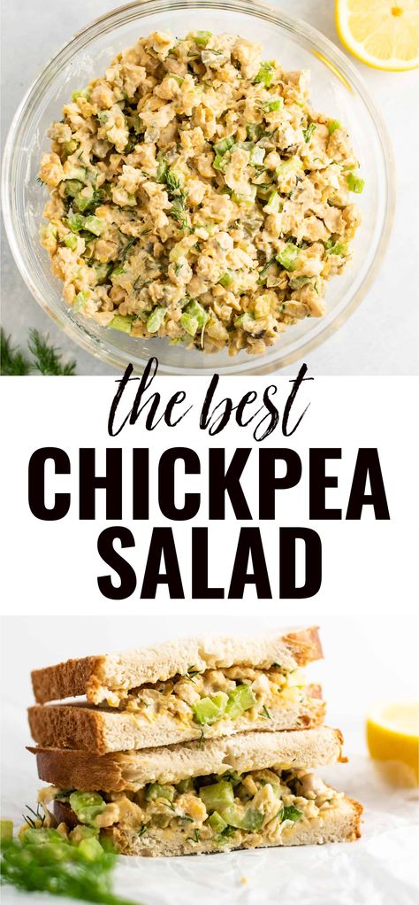Pasta, Healthy Recipes, Sandwiches, Guacamole, Lunches, Chickpea Salad Sandwich, Chickpea Salad Recipes, Chickpea Salad Recipe Vegan, Chickpea Salad Vegan