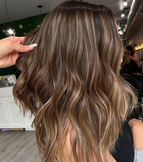 Blonde Highlights, Balayage, Light Brown Hair With Dimension, Brunette With Caramel Highlights, Brown With Caramel Highlights, Brown With Lowlights, Medium Brown Hair With Highlights, Warm Brown Hair, Medium Brown Hair Highlights
