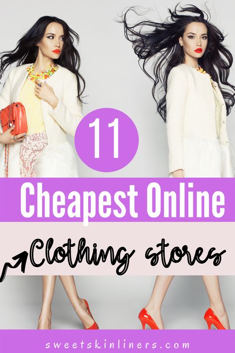 Looking for cheapest clothing deals? I've put together a list of great online stores where you can buy affordable clothes from great brands like H&M and Forever21 at great discounts. Click through to find some awesome deals from these online shops. Budget clothing online stores and cheap clothing online stores. Online Shopping, Cheap Online Clothing Stores, Affordable Online Clothing Stores, Cheap Clothing Websites, Discount Clothing Websites, Best Cheap Clothing Websites, Online Shopping Clothes, Best Online Clothing Stores, Online Shopping Sites Clothes