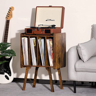 Record Players, Record Player Table, Record Storage Cabinet, End Tables With Storage, Record Storage, Console And Sofa Tables, Record Room, Record Player, Wood End Tables