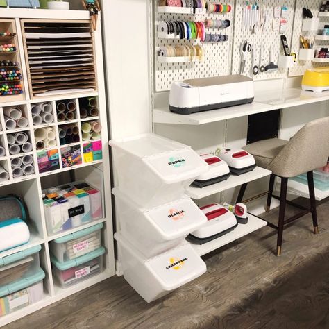 Organization Tips For Crafters - Organized-ish by Lela Burris Design, Organisation, Ikea, Crafters Organizer, Office Crafts, Office Craft Room Combo, Craft Room Office, Organization Hacks, Craft Room Design