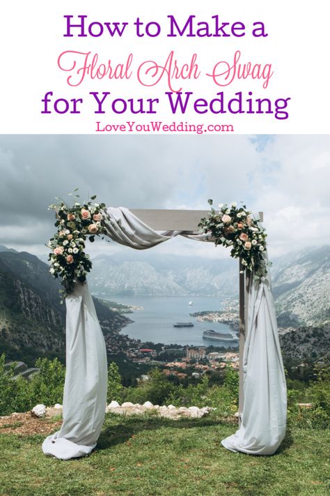 Knowing how to make a floral arch swag for your wedding arch can save you a ton of money. Follow our step-by-step directions for a stunning swag! Diy Wedding Decorations, Floral, Bouquets, Diy Wedding Arch Flowers, Diy Wedding Flowers, Diy Wedding Arch, Wedding Arch With Flowers, Wedding Arch Flowers, Wedding Arch Decorations