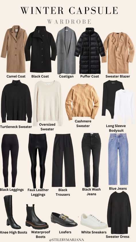 Casual, Winter Outfits, Capsule Wardrobe, Outfits, Winter Wardrobe Essentials, Winter Capsule Wardrobe Travel, Winter Capsule Wardrobe, Fall Winter Capsule Wardrobe, Winter Wardrobe