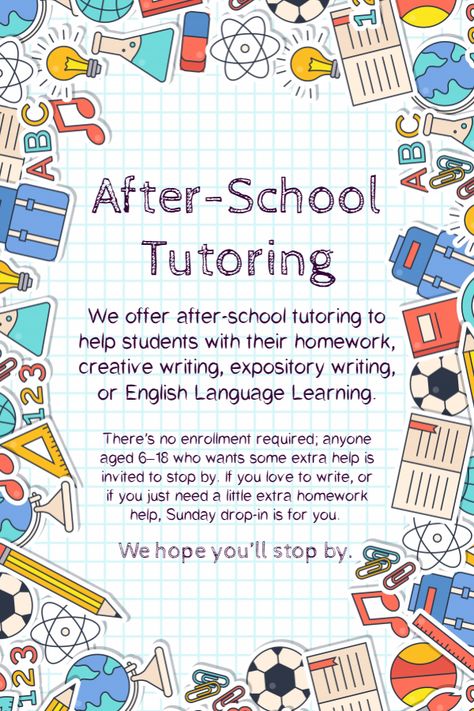 After-school language and math tutoring flyer template Techno, Computer Science, Math Tutor, Expository Writing, English Language Learning, Online Tutoring, School Help, Tuition Flyer, Education Poster