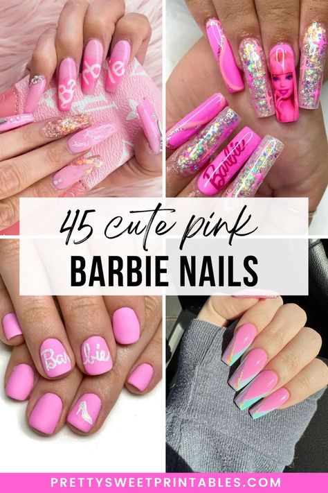 barbie nails Nail Designs, Nail Games, Pink Nail Designs, Square Nails, Barbie Pink Nails, Short Square Nails, French Tip Nails, Nail Polish Brands, Vegan Nail Polish