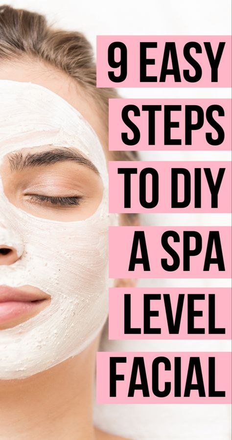 Step By Step Guide, Dyi Facial, Facial Steps At Home, Facial Diy, How To Do Facial, Facial Care Routine, Facial Routine Skincare, Diy Facials, Diy Skin Care Routine