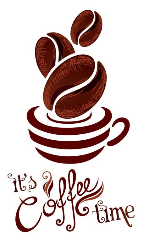 I want to replicate this for a mug! Or maybe a shirt. Or a clock. Because, let's face it, it's almost ALWAYS coffee time! Thanks @Sally McWilliam McWilliam Baumbach! Coffee Art, Mugs, Coffee, Silhouette, Coffee Cups, Coffee Cafe, Coffee Lover, Coffee Beans, Coffee Bar