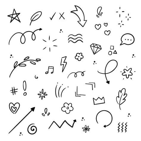 Doodles, Illustrators, Doodle, Hand Drawn Vector Elements, Doodle Png, Hand Drawn Icons, Doodle Icon, Abstract Shapes, Simple Shapes