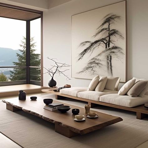 Modern Japanese Interior, Interior, Design, Modern Japanese Interior Design, Japanese Living Room Design, Modern Japanese Style, Modern Japanese House, Interior Design Japanese, Japanese Interior Design