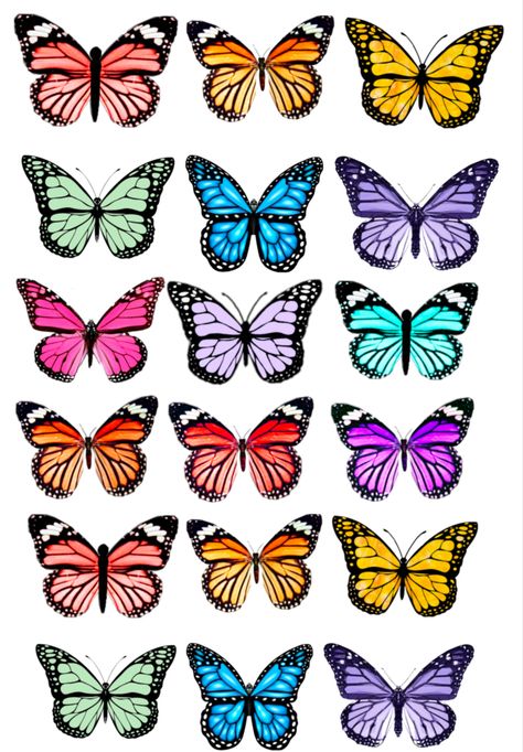 Butterfly patterns Butterfly Pattern, Butterfly Template, Butterfly Colors, Butterfly Wallpaper, Butterfly Art, Butterfly Printable Template, Butterfly Drawing, Cute Stickers, Printable Butterfly