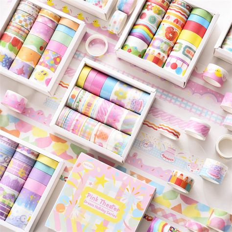 Cute Stationery, Dream Holiday, Diary Decoration, Album, Diary Gift, Washi Tape Set, Stickers, Scrapbook Stickers, Supplies Diy