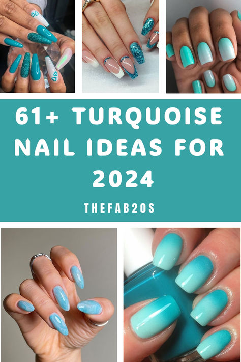 Looking for Turquoise Nails?! These Turquoise Nail ideas are stunning! If you want Turquoise Nail inspo, whether it's trendy, cute, short, long, stiletto - these Turquoise Nails are TOO good Turquoise, Turquoise Nails, Turquoise Nail Designs, Turquoise Toe Nails, Turquoise Acrylic Nails, Turquoise Nail Polish, Teal Nails, Turquoise Nail Art, Turqoise Nails