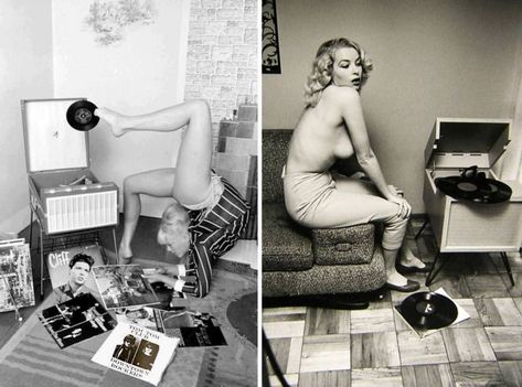 vintage-ladies-and-records-45 Lady, Vintage, Female Images, Female Poses, Poses, Vargas Girls, Hottie Women, Mamie Van Doren