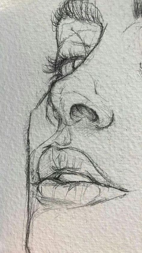 Drawing Eyes, Drawing Hair, ศิลปะ Sugar Skull, Easy Portrait Drawing, Easy Pencil Drawings, Desen Realist, Výtvarné Reference, Siluete Umane, Healthy Juice