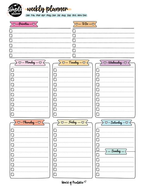 Organisation, Planners, Weekly Planner Printable, Weekly Planner Template, Weekly Planner Free, Weekly Schedule Planner, Weekly Schedule Printable, Weekly Planner, Daily Planner Printable