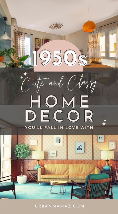 Inspiration, Decoration, Diy, Design, Home Décor, 60s Home Decor, 1950s Home Decor, 1950s Living Room, 50s Home Decor