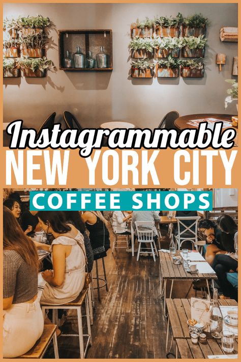 Our list of the most photogenic and instagrammable cafes in New York City. #nyc #newyorkcity #newyork #coffee #instagrammable New York City, Wanderlust, Ideas, Nyc Coffee Shop, Nyc Coffee, Best Coffee Shop, Coffee Shop New York, Coffee Shops, Cafe New York