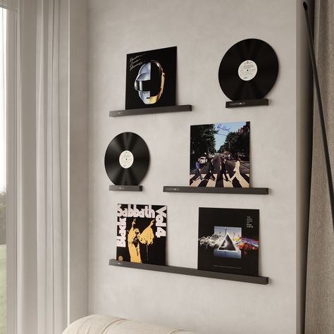 "Introducing our stylish and functional vinyl records shelf - the perfect storage solution for your beloved music collection. Crafted with a blend of modern design and timeless charm, this shelves offer ample space to neatly display and organize your vinyl records. We use only natural solid woods ! 🌿MATERIALS  We use only natural wood types that you can select in options ! Furniture can made without any finishers in case if you are allergics to some components or you are planning to hang it in Diy, Record Shelf, Vinyl Record Shelf, Record Display Shelf, Vinyl Record Room Decor, Vinyl Record Display, Record Wall Display, Vinyl Records Decor, Vinyl Shelf