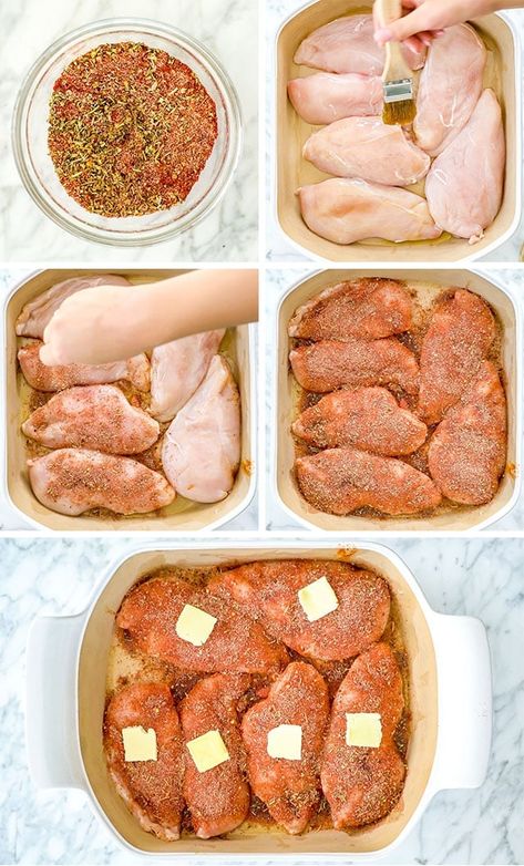 This Oven Baked Chicken Breast Recipe makes the best, easiest, juiciest chicken breasts, deliciously seasoned then baked to perfection! #bakedchicken #winnerwinnerchickendinner #ovenbakedchicken Enchiladas, Baked Chicken Breast, Oven Baked Chicken Breasts, Oven Baked Chicken Breast Recipe, Chicken Breast Oven, Chicken Breast Oven Recipes, Chicken Breast Recipes Baked, Baked Chicken Recipes, Oven Baked Chicken