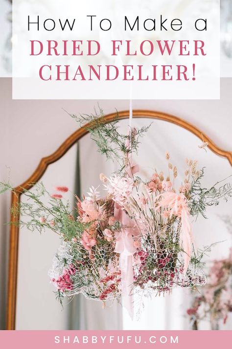 In this post I'm sharing how to make a dried flower chandelier. Whether you dry your own flowers or purchase them, it's a fun and very creative way to express yourself...especially for fall! Ideas, Country, Crafts, Inspiration, Floral, Design, Diy, Flower Arrangements, Flower Chandelier Diy