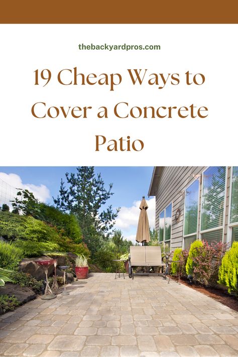 Patio Extension Ideas, Poured Concrete Patio, Inexpensive Patio, Diy Concrete Patio, Concrete Backyard, Patio Upgrade, Paint Concrete Patio, Painting Front Porch, Concrete Patio Makeover