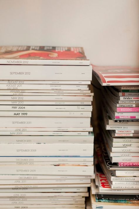 Tips for organizing magazines from Jacqueline Clair on York Avenue blog. Wardrobes, Design, Inspiration, Home, Editorial, Studio, Vogue, Magazine Storage, Vogue Magazine