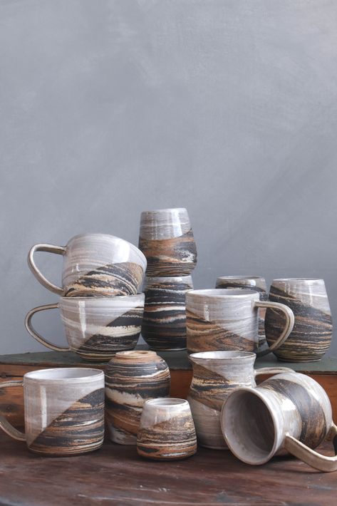 Mugs, Pottery, Texture, Pottery Cups, Pottery Painting, Pottery Art, Pottery Designs, Painted Pottery, Pottery Mugs