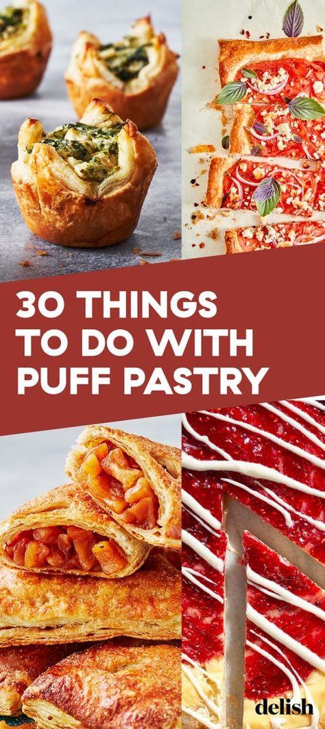 31 Best Pastry Puff Recipes - Ideas For How To Use Puff Pastry Country, Dessert, Breads, Pillsbury, Puff Pastry Appetizers, Puff Pastry Snacks, Pastry Appetizer, Recipes Using Puff Pastry, Puff Pastry Recipes Appetizers