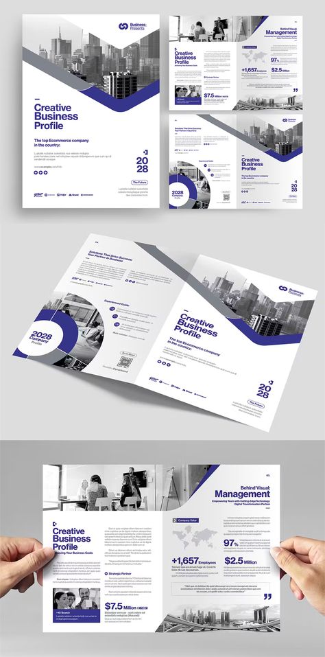 Corporate Bi-Fold Brochure Template INDD Design, Corporate Design, Corporate Brochure Design, Corporate Brochure, Company Brochure, Trifold Brochure Design, Company Brochure Design, Business Brochure Design, Business Brochure